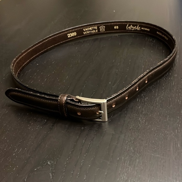 Vintage Lafayette 148 Homme Men’s Leather Made in Italy Belt - Picture 1 of 10